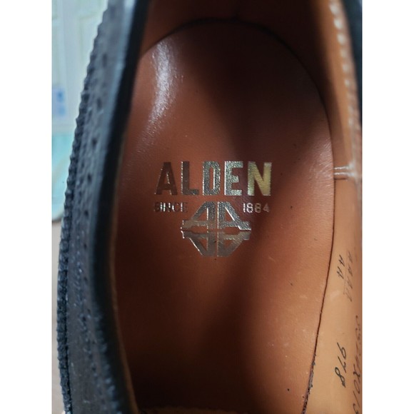 Vintage ALDEN Mens Size 13 Handmade In The USA Black Wing Shoes AAAA/AA - Picture 12 of 16